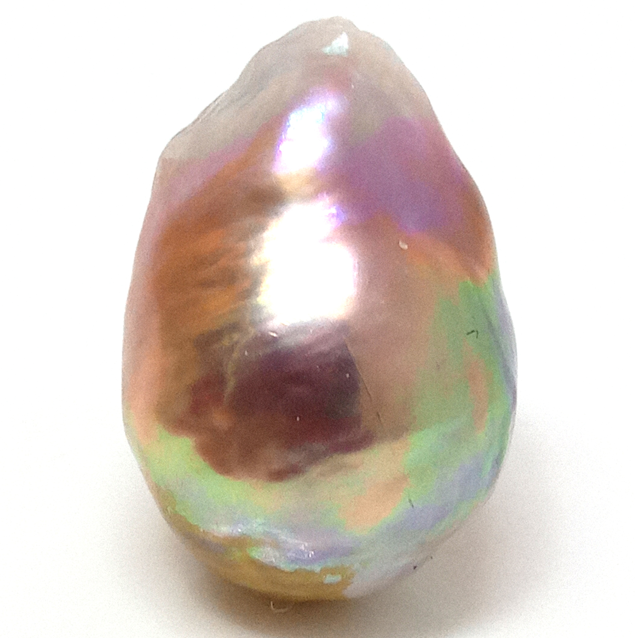 Blue, Purple, Orange and Gold Large Drop Pearl